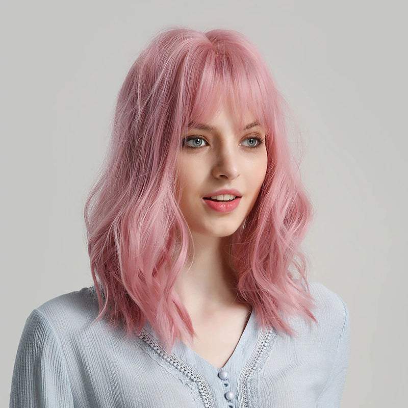 Short Natural Wave Hair Synthetic Wigs - Trendycomfy