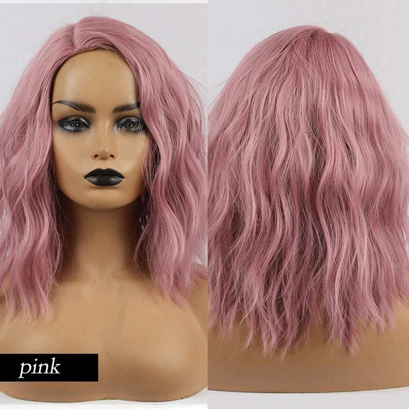 Short Natural Wave Hair Synthetic Wigs - Trendycomfy