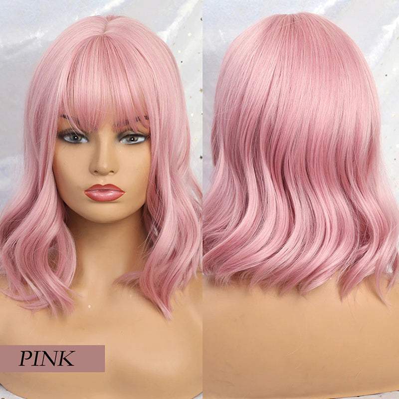 Short Natural Wave Hair Synthetic Wigs - Trendycomfy