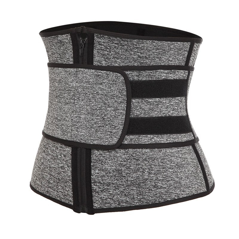 Flatten Tummy Grey Sticker Closure Plus Neoprene Waist Cincher Fat Burner - Trendycomfy